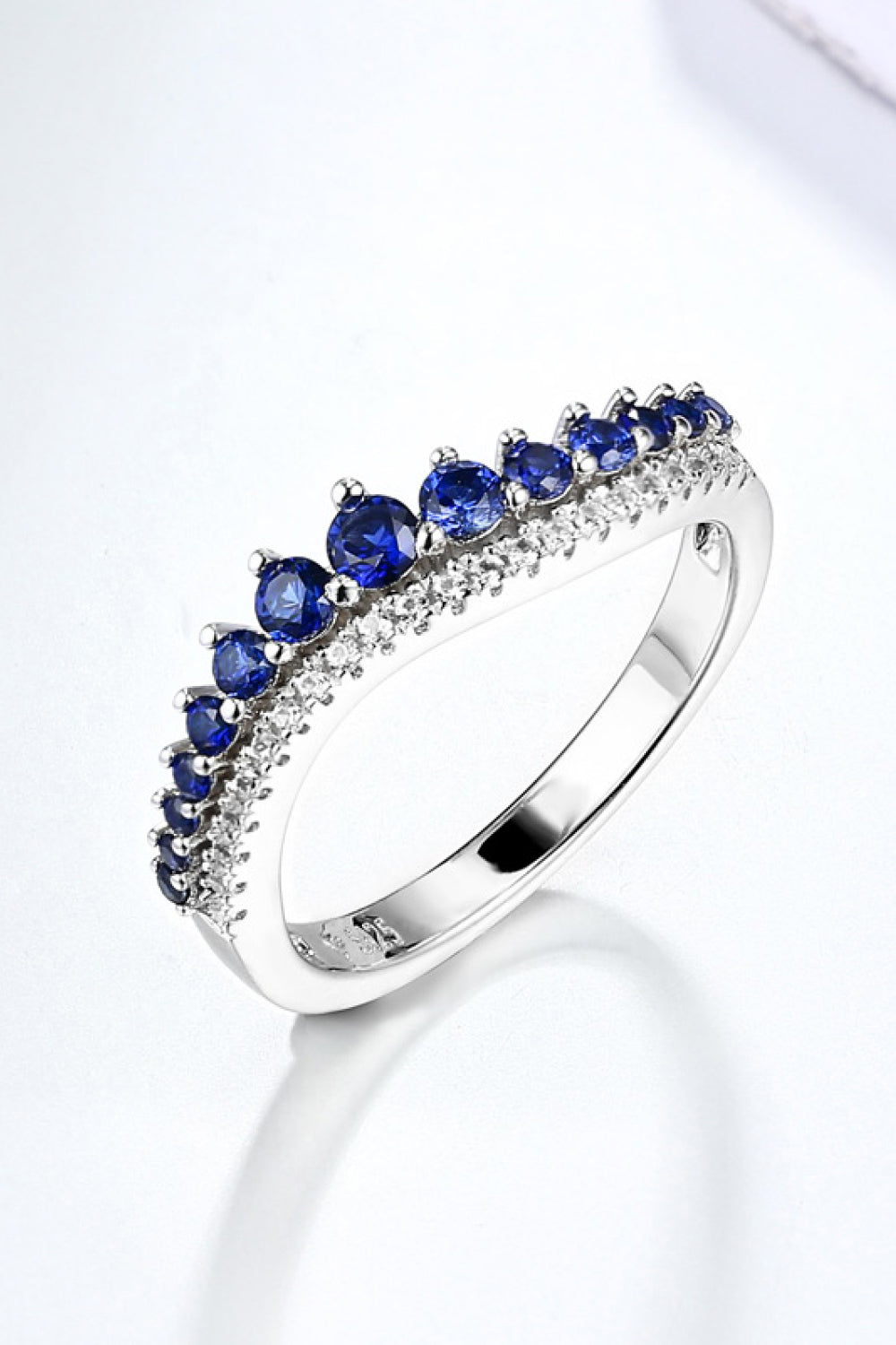 Women’s Lab-Grown Sapphire 925 Sterling Silver Rings