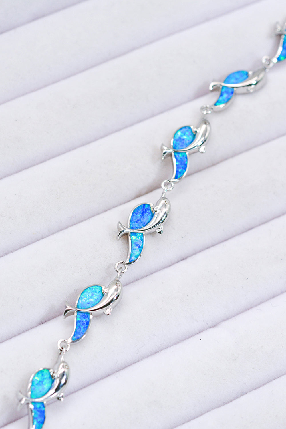 Women’s Opal Dolphin 925 Sterling Silver Bracelet