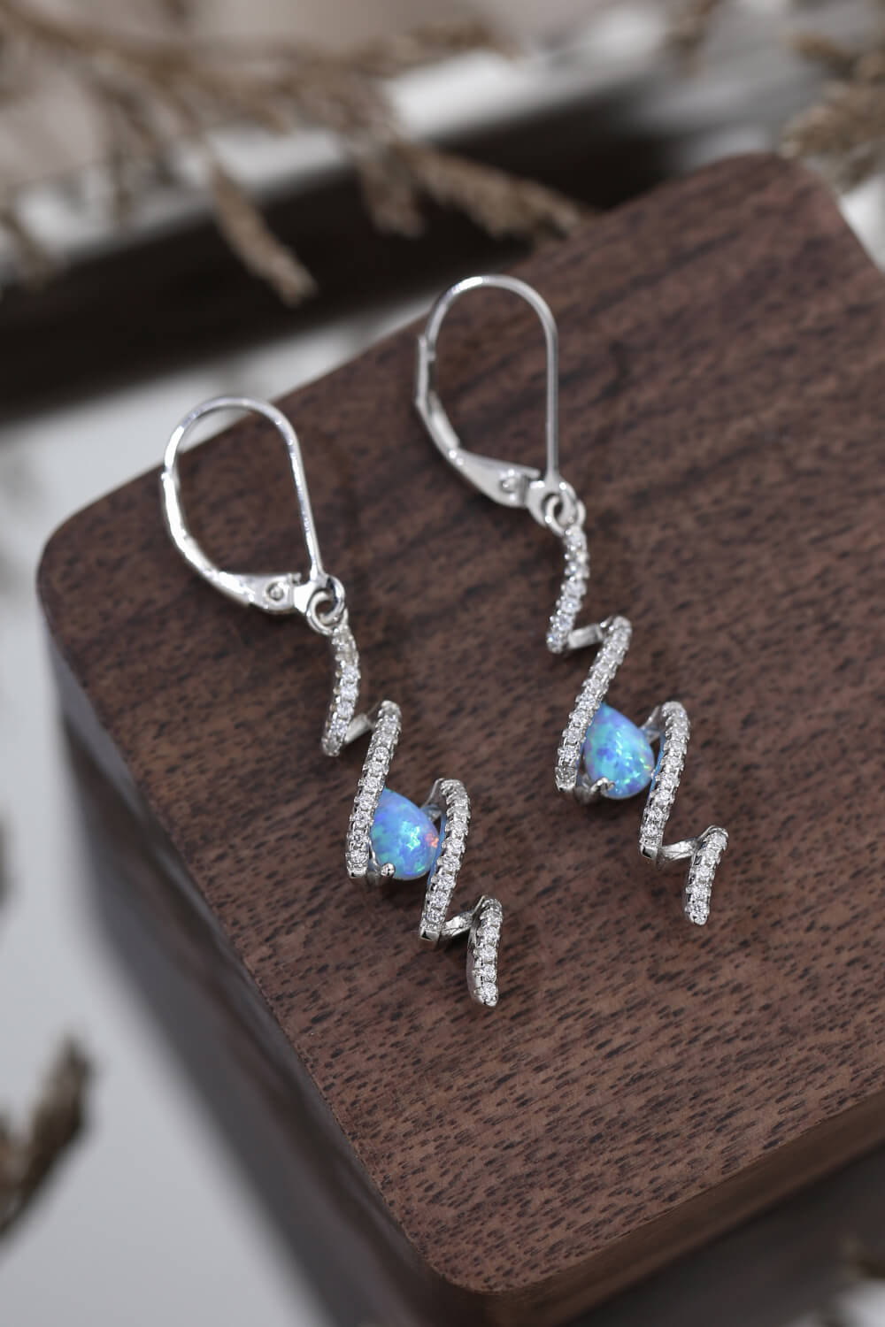 Women’s Twisted Opal Drop Earrings