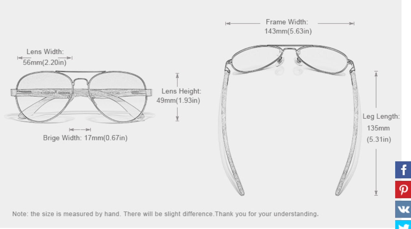 Unisex KINGSEVEN Wood + Alloy Frame UV400 HD Polarized Sunglasses