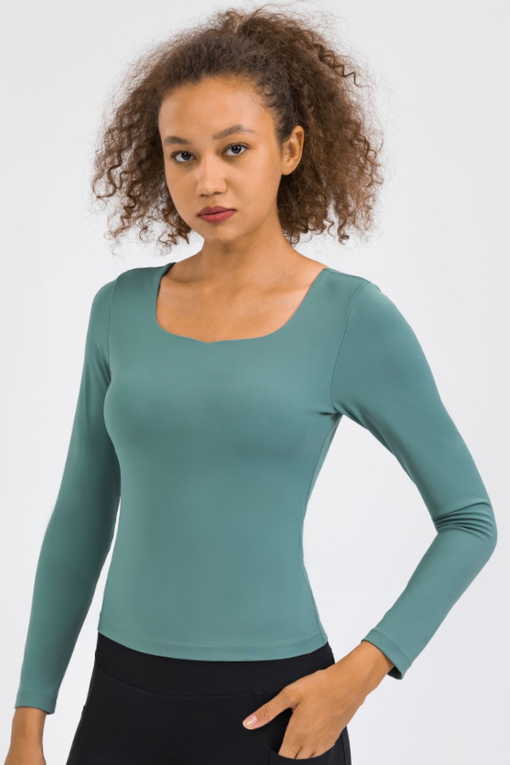 Women’s Feel Like Skin Highly Stretchy Long Sleeve Sports Top