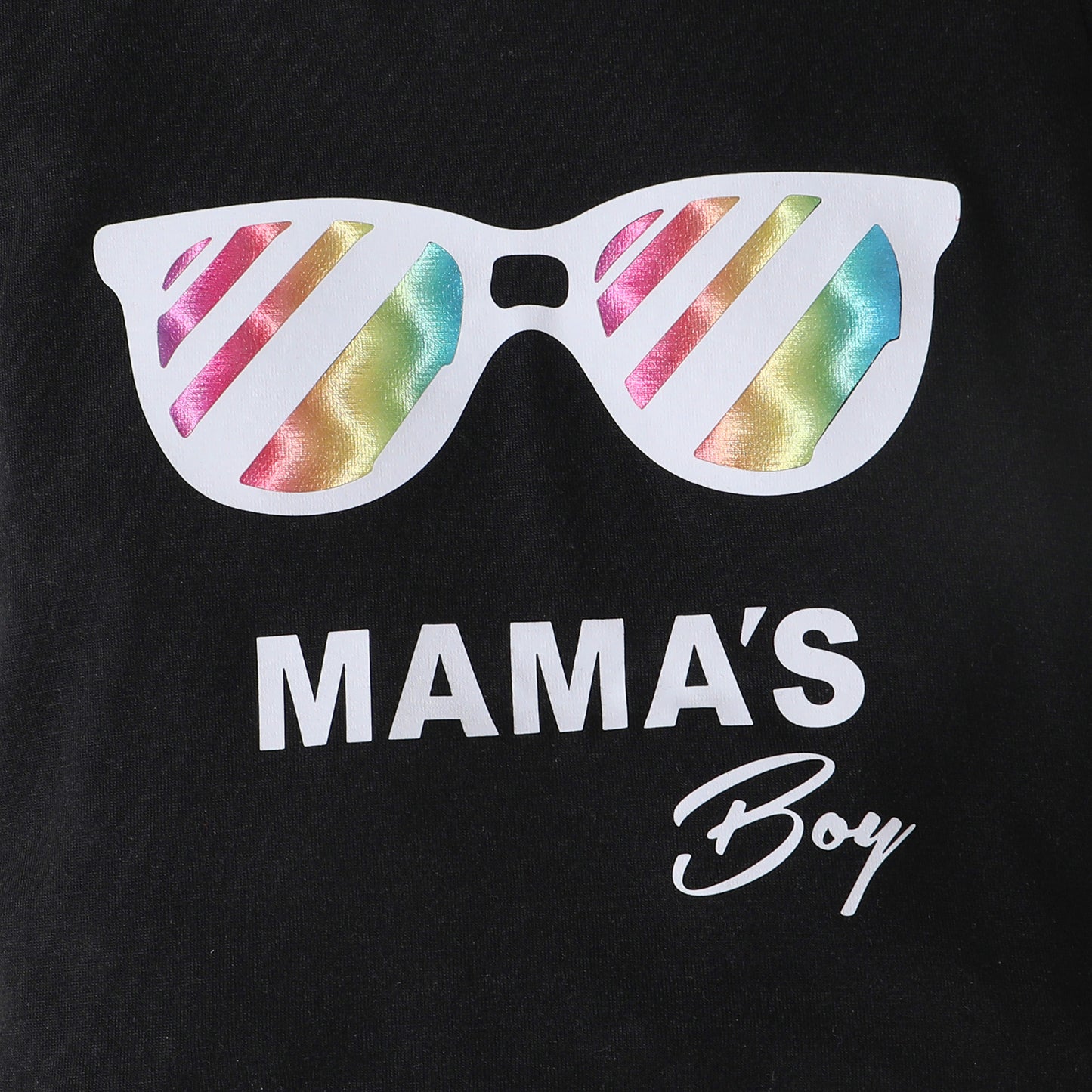 Children’s Boys MAMA'S BOY Graphic T-Shirt and Camouflage Shorts Set