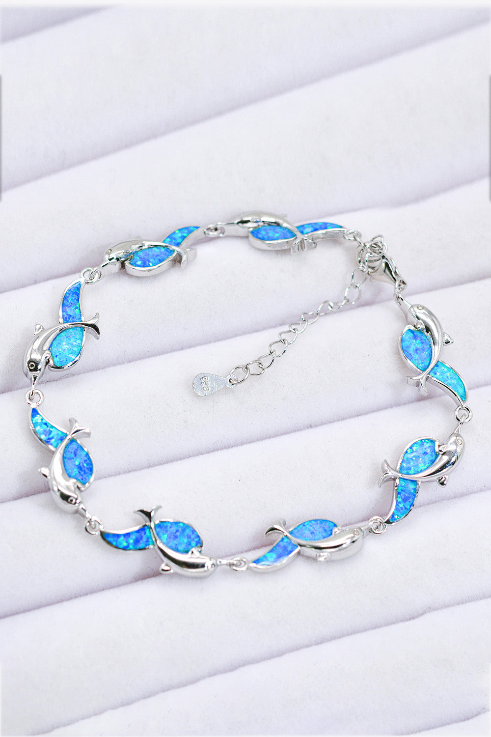 Women’s Opal Dolphin 925 Sterling Silver Bracelet