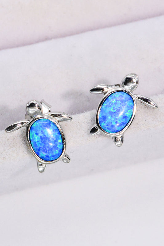Women’s Opal Turtle Stud Earrings