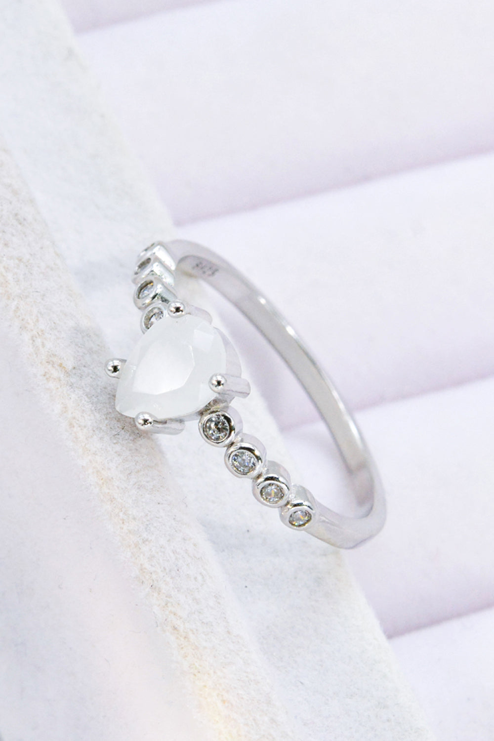 Women’s Teardrop Natural Moonstone Ring