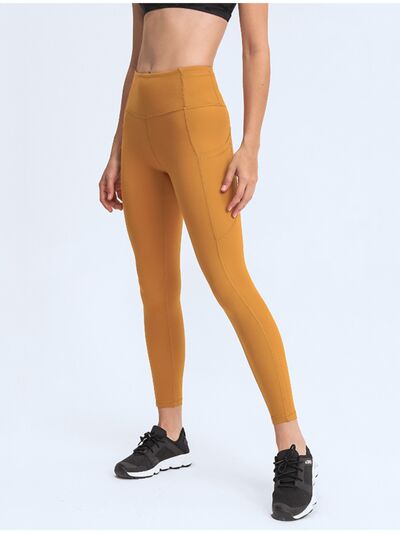 Women’s Double Take Wide Waistband Leggings with Pockets