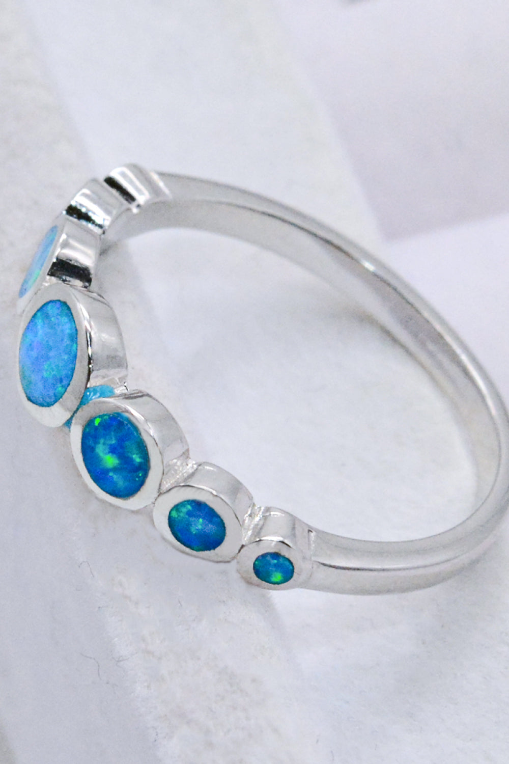 Women’s 925 Sterling Silver Multi-Opal Ring