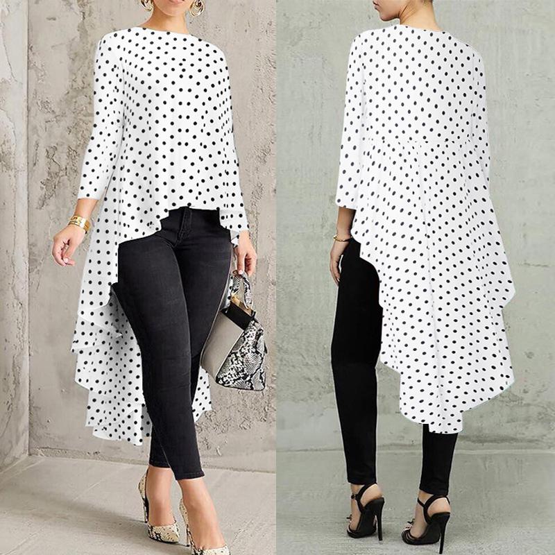 Women’s Printed Asymmetrical Long Blouse