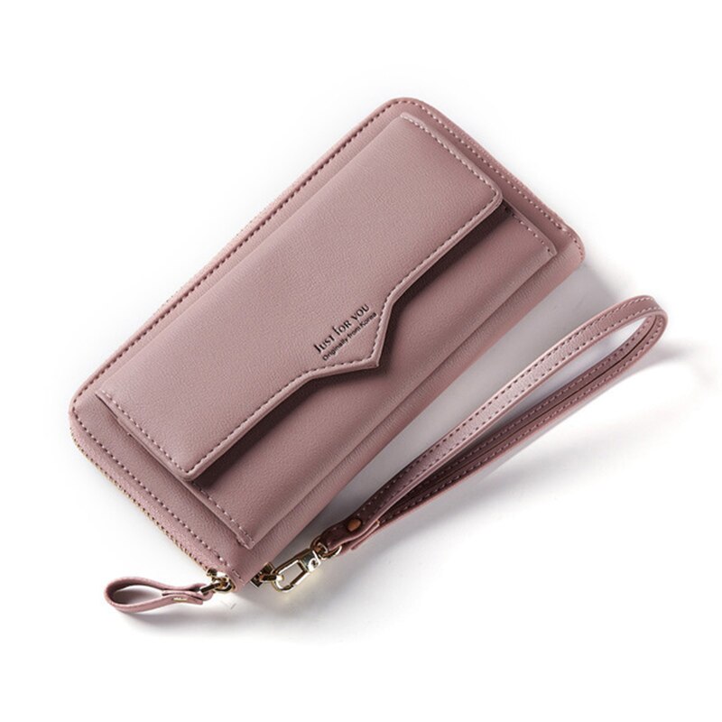Women’s Large Capacity PU Leather Long Zipper Phone Purse Card Holder