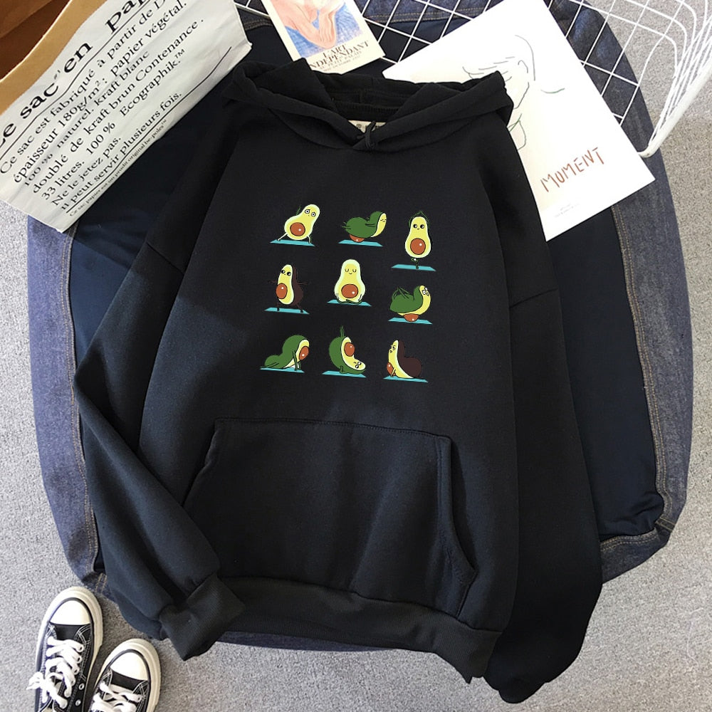 Women’s Avocado Print Warm Casual Sweatshirt Hoodies