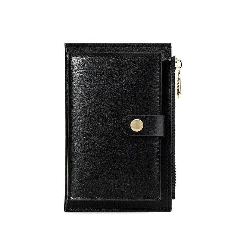 Women’s PU Leather Slim Wallet With Zipper Coin Purse Card Holder