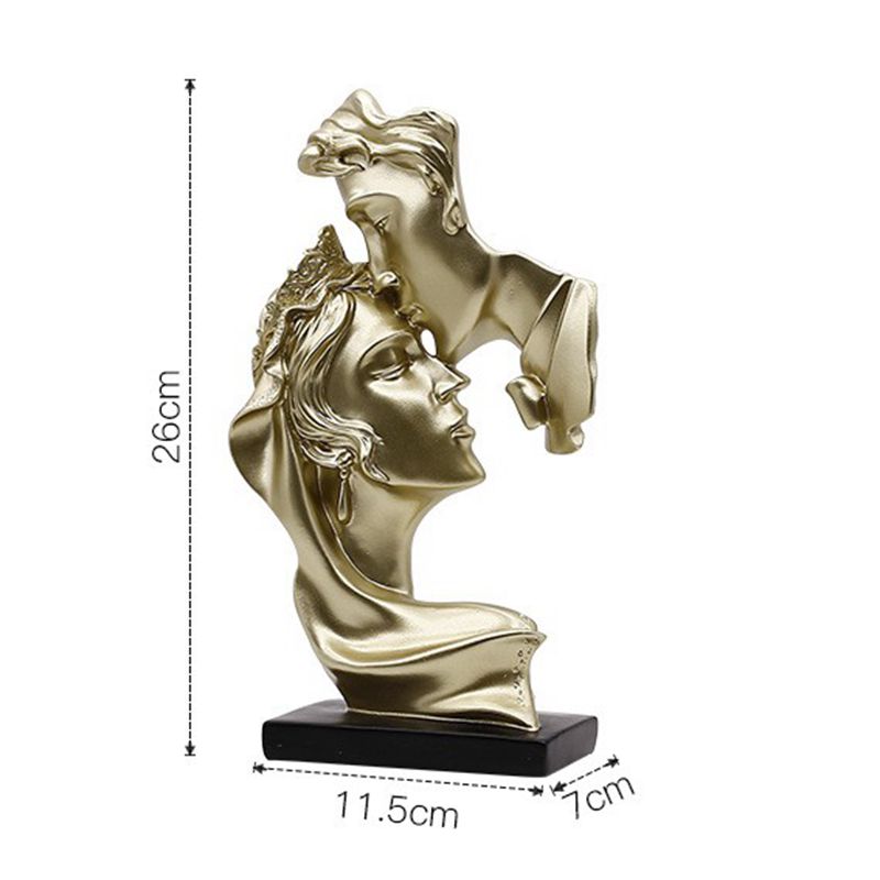 Resin Home Decor Kissing Couple Figurine Dimensions 26x11.5x7 cm