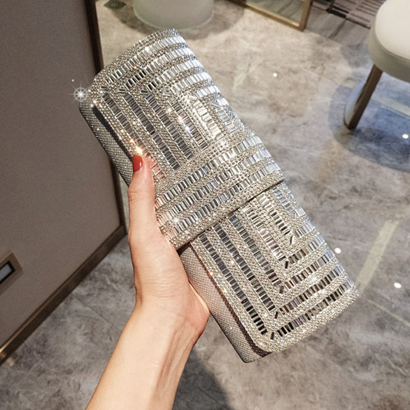 Women’s Evening Bag Clutch With Rhinestone Dimensions 25x11cm