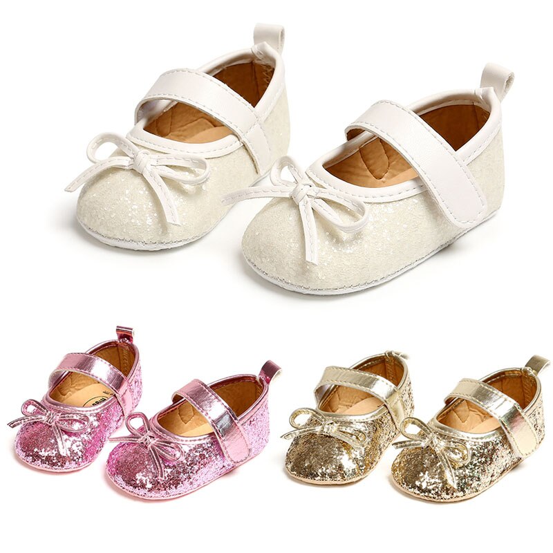 Baby Girl Bowknot Casual Soft Soled Walking Shoes Size 1-3