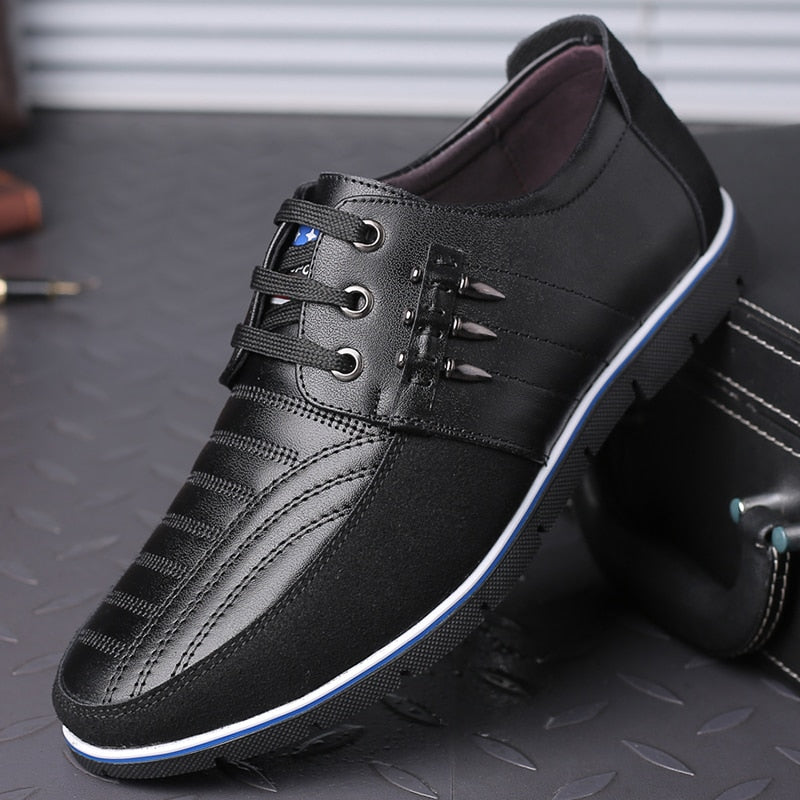 Men’s  Leather Fashion Breathable Business Shoes Size 7-13.5