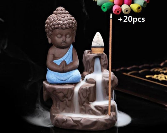 Decorative Ceramic The Little Monk Incense Burner Aromatherapy