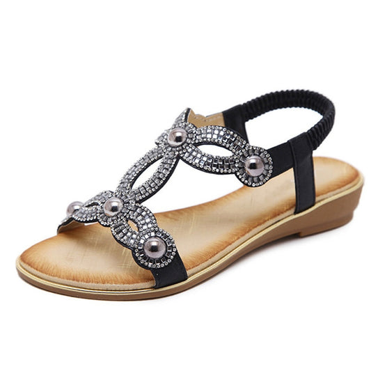 Women’s Fashion Casual Flower Rhinestone Sandals