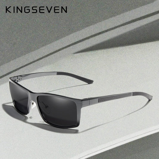 Men’s KINGSEVEN Aluminum Magnesium Polarized Square Sunglasses