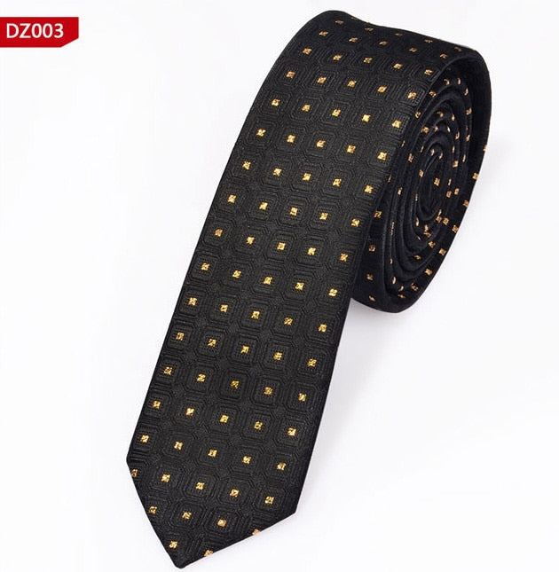 Men's Slim Polyester Woven Neckties 5cm Wide