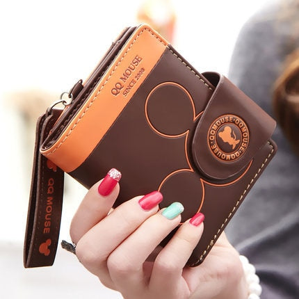 Women’s PU Leather Zipper Wallet For Credit Cards & Coin Pocket 11.5 x 9 x 2.5cm