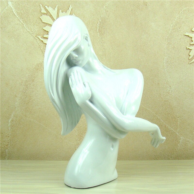 Abstract Naked Woman Bust Mateial Resin Size 25cm x 12cm x 33cm