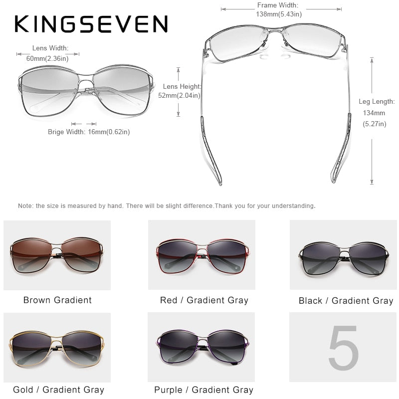 KINGSEVEN Women’s Polarized Sunglasses 60mm x 52 mm