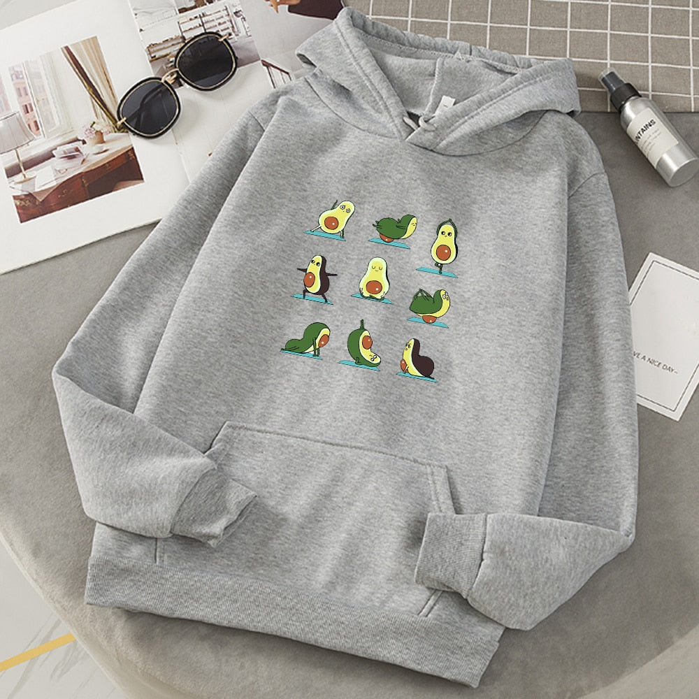 Women’s Avocado Print Warm Casual Sweatshirt Hoodies