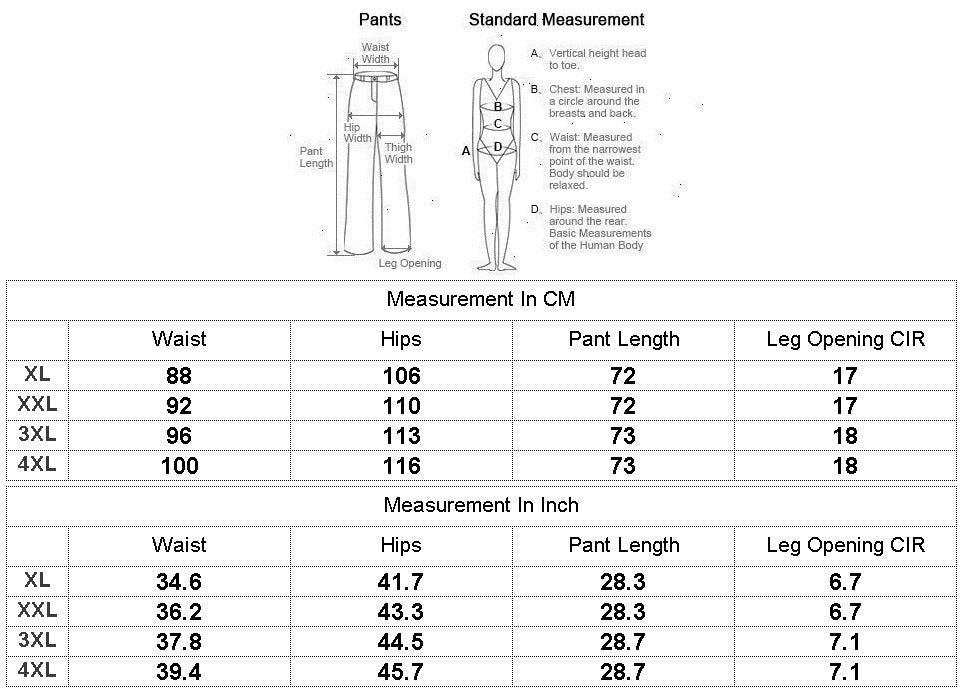 Women's Loose Casual Elastic Waist Pencil Calf Length Capri Pants Size Xl-4XL