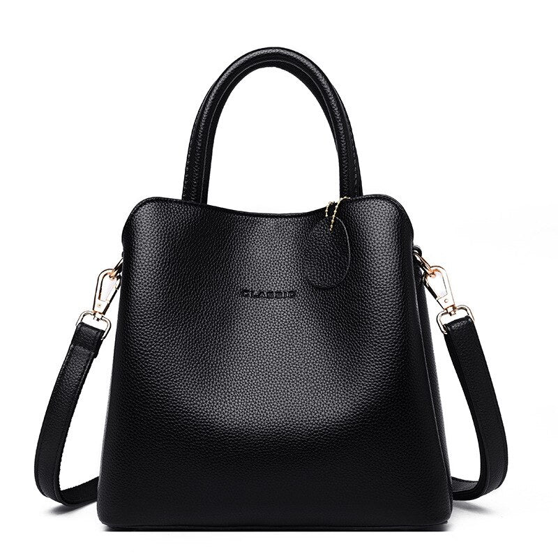 Women’s Leather Shoulder CrossBody Bag Dimensions 25x22x11cm