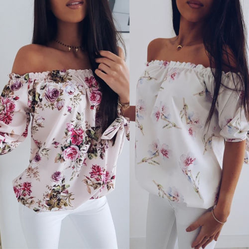 Women’s Off Shoulder Casual Summer Blouse