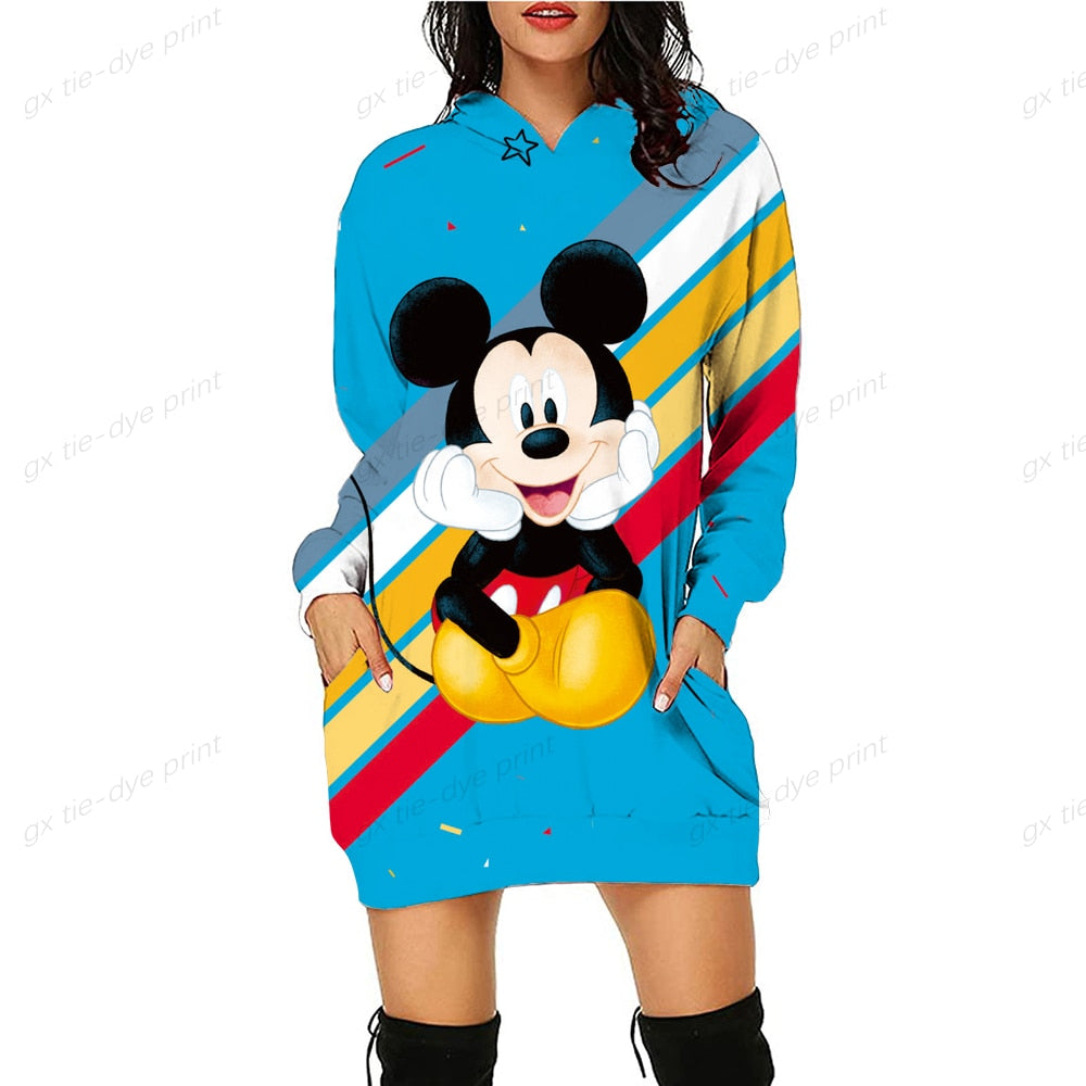 Women’s Mickey Hoodie Fashion Sweatshirt Dress