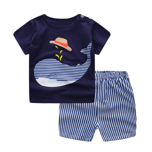 Children’s Boys Girls Clothes T-Shirt +Shorts Set