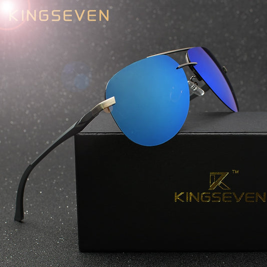 Men’s KINGSEVEN Aluminum Magnesium Polarized Mirror Sunglasses