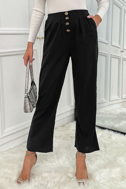 Women’s Button Fly Wide Leg Pants