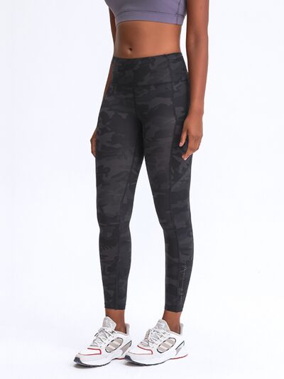 Women’s Double Take Wide Waistband Leggings with Pockets