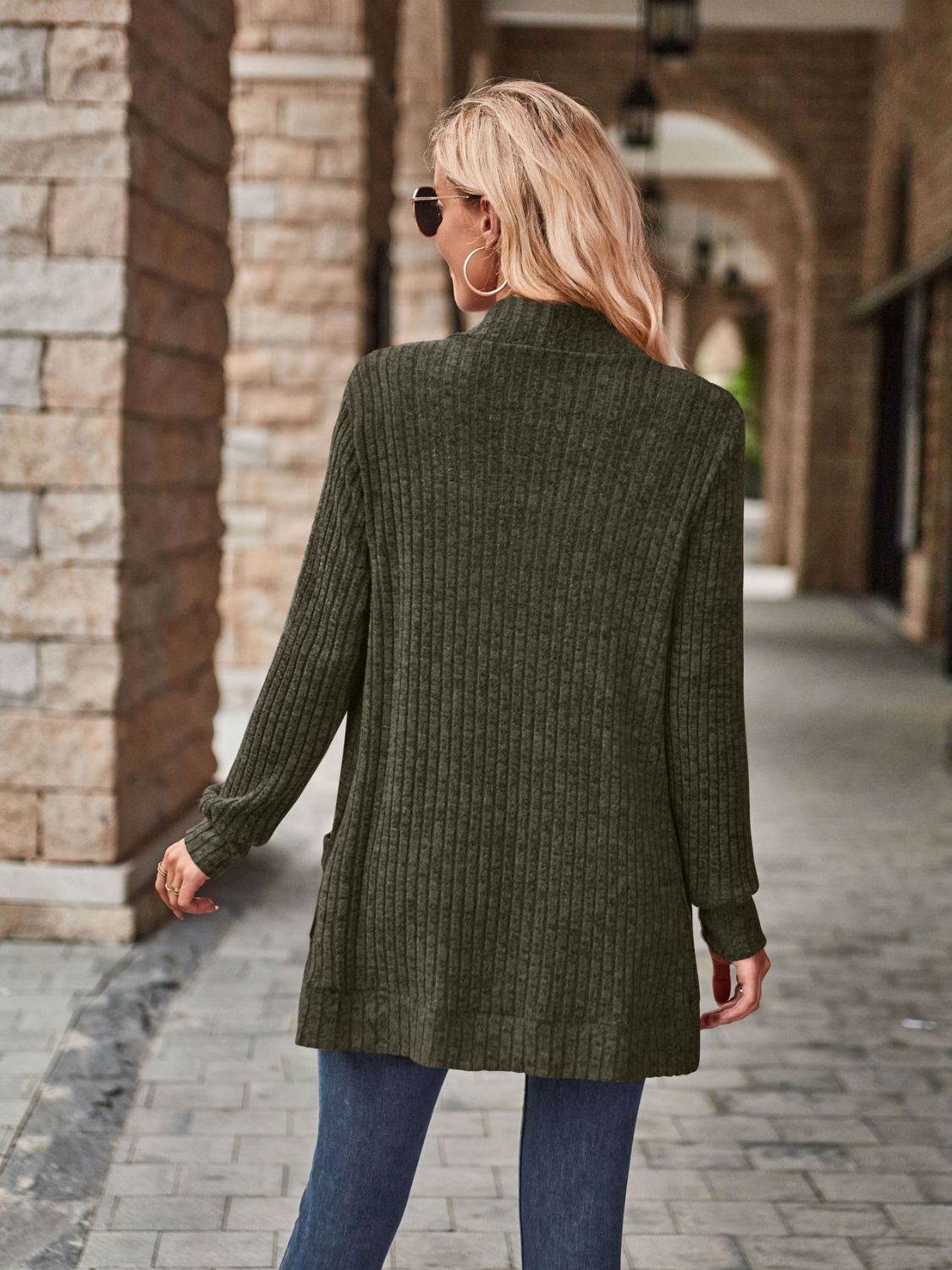 Women’s Open Front Cardigan with Pockets