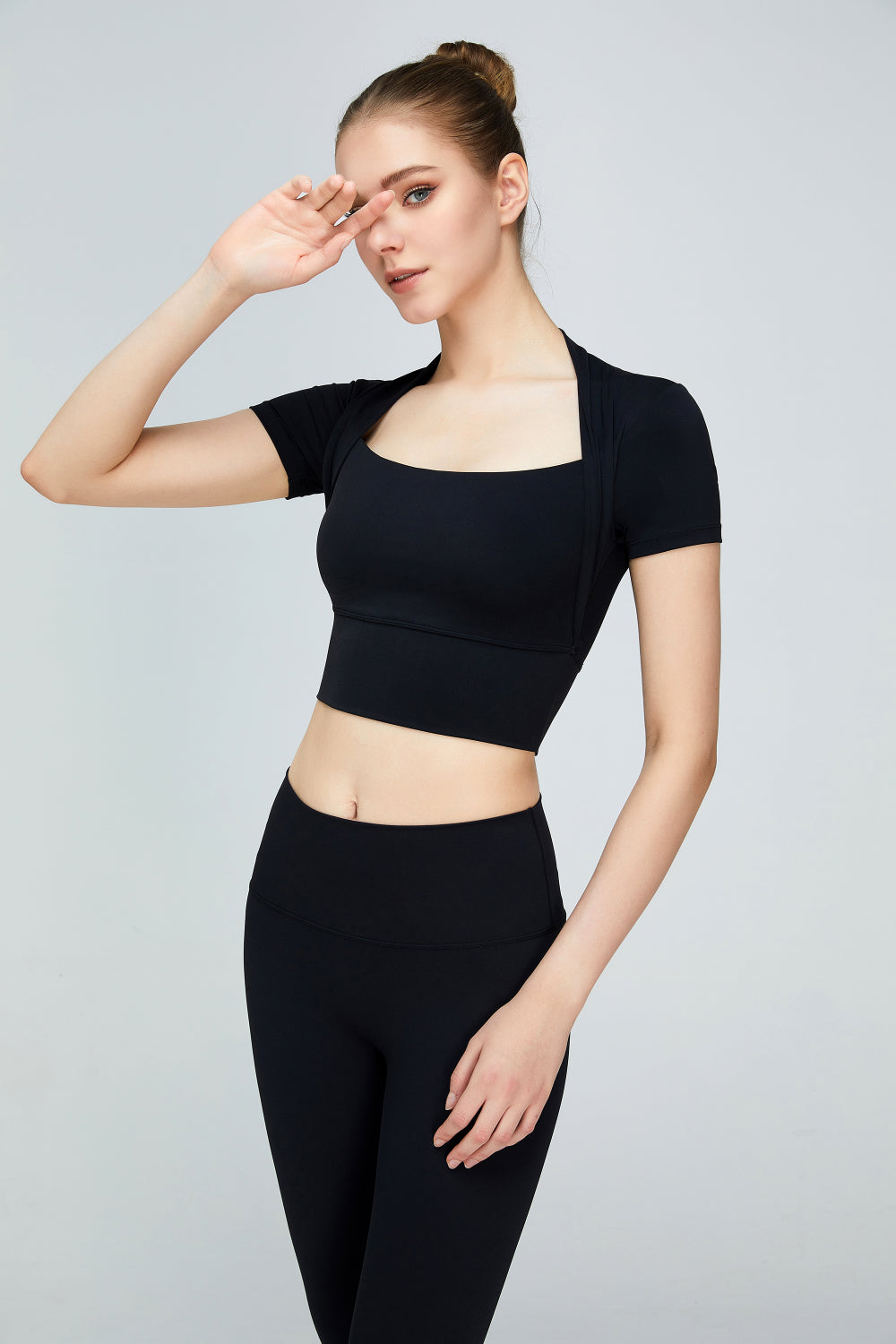 Women’s Short Sleeve Cropped Sports Top