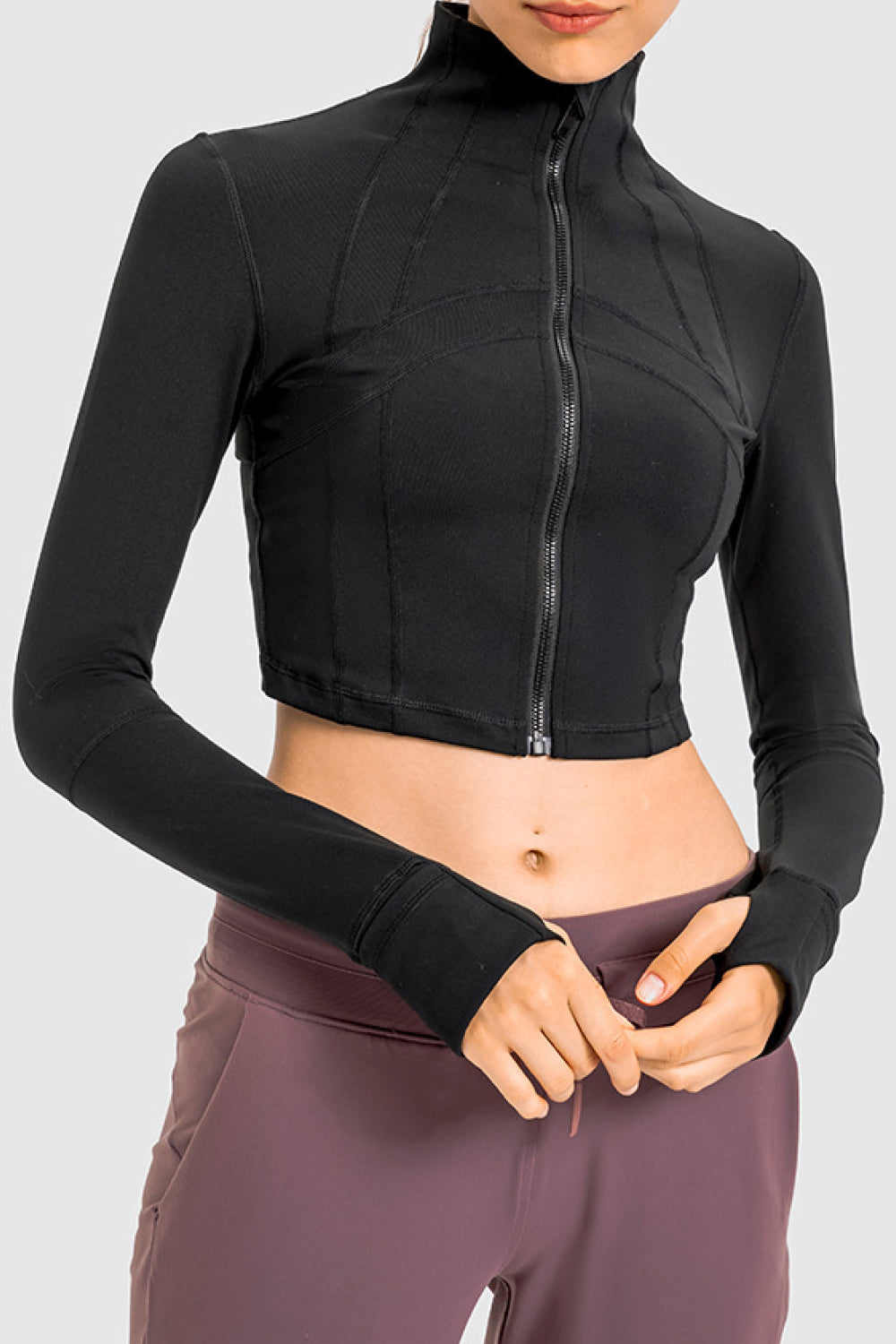 Women’s Zip Front Cropped Sports Jacket