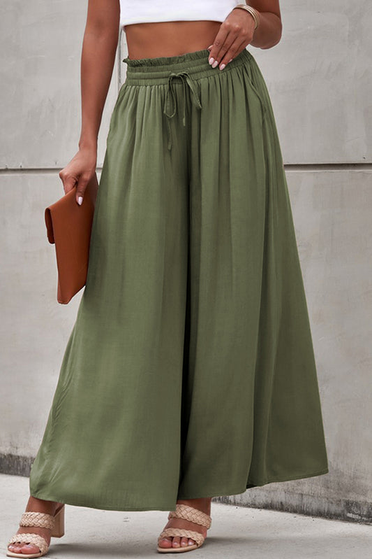 Women’s Drawstring Waist Wide Leg Pants