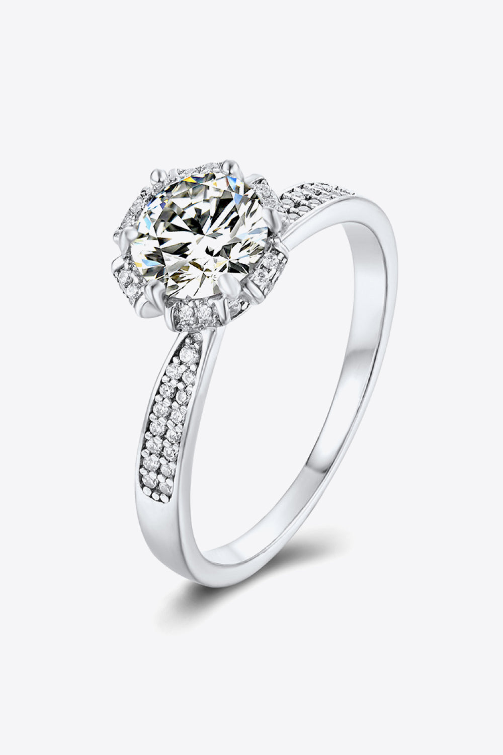 Women’s 925 Sterling Silver 1 Carat Moissanite Ring