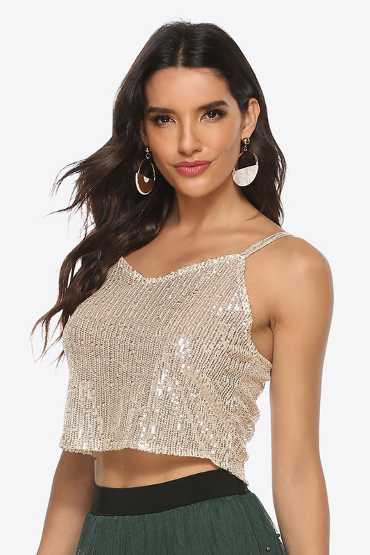 Women’s Sequin Cropped Cami