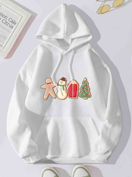 Women’s Graphic Drawstring Hoodie with Pocket