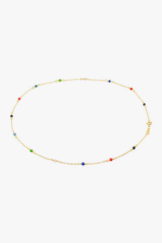 Women’s 18K Gold-Plated Multicolored Bead Necklace