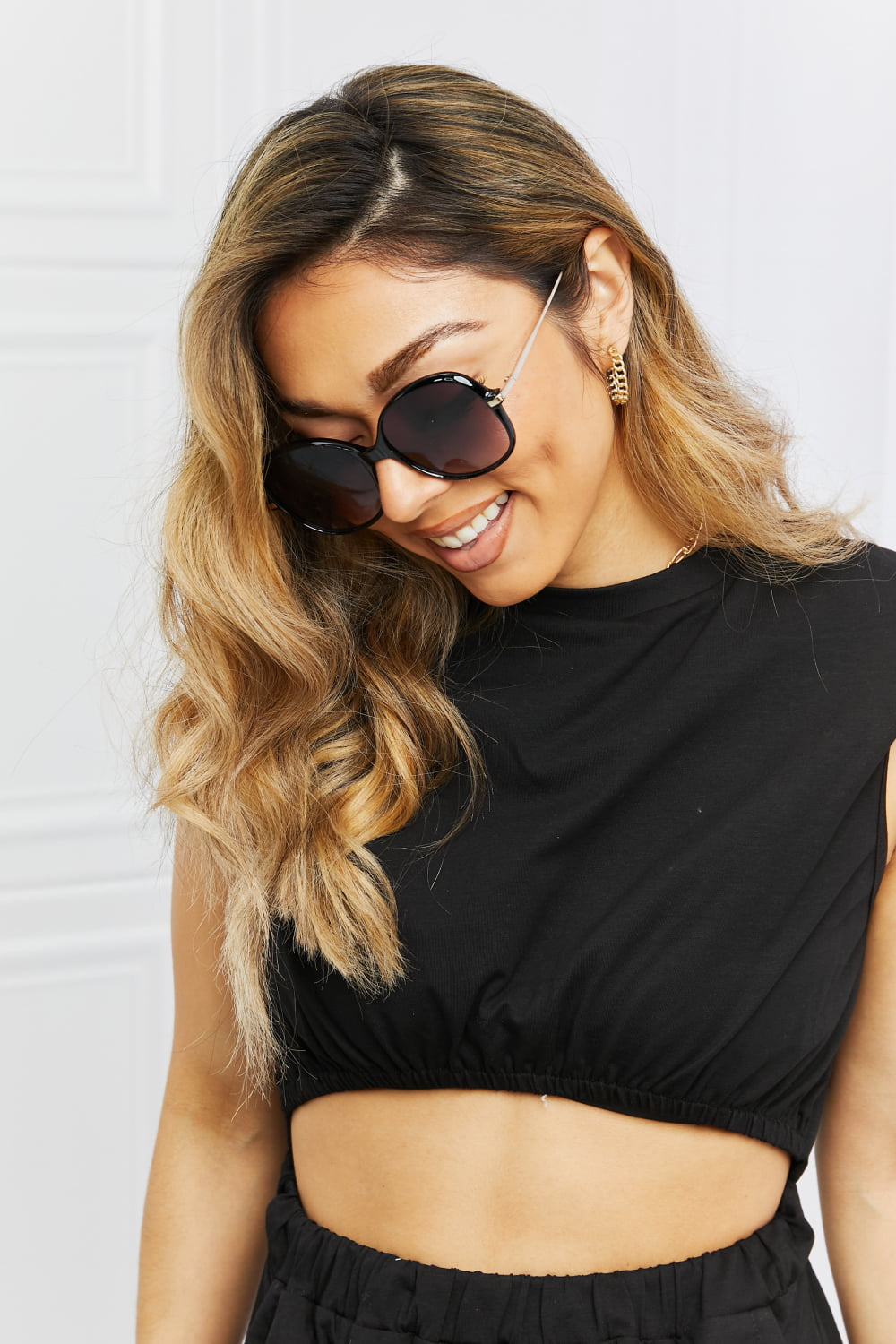 Women’s Metal-Plastic Hybrid Full Rim Sunglasses