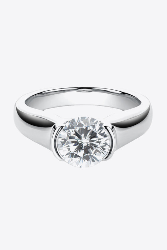 Women ’s Looking Good 2 Carat Moissanite Platinum-Plated Ring