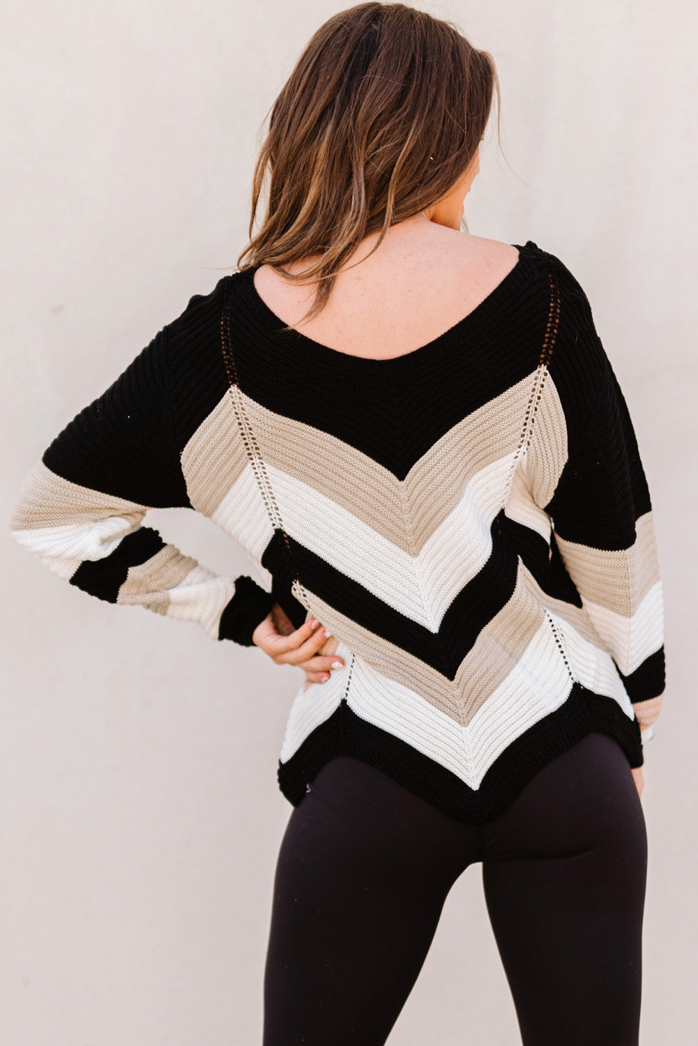 Women’s Color Block Rib-Knit Sweater