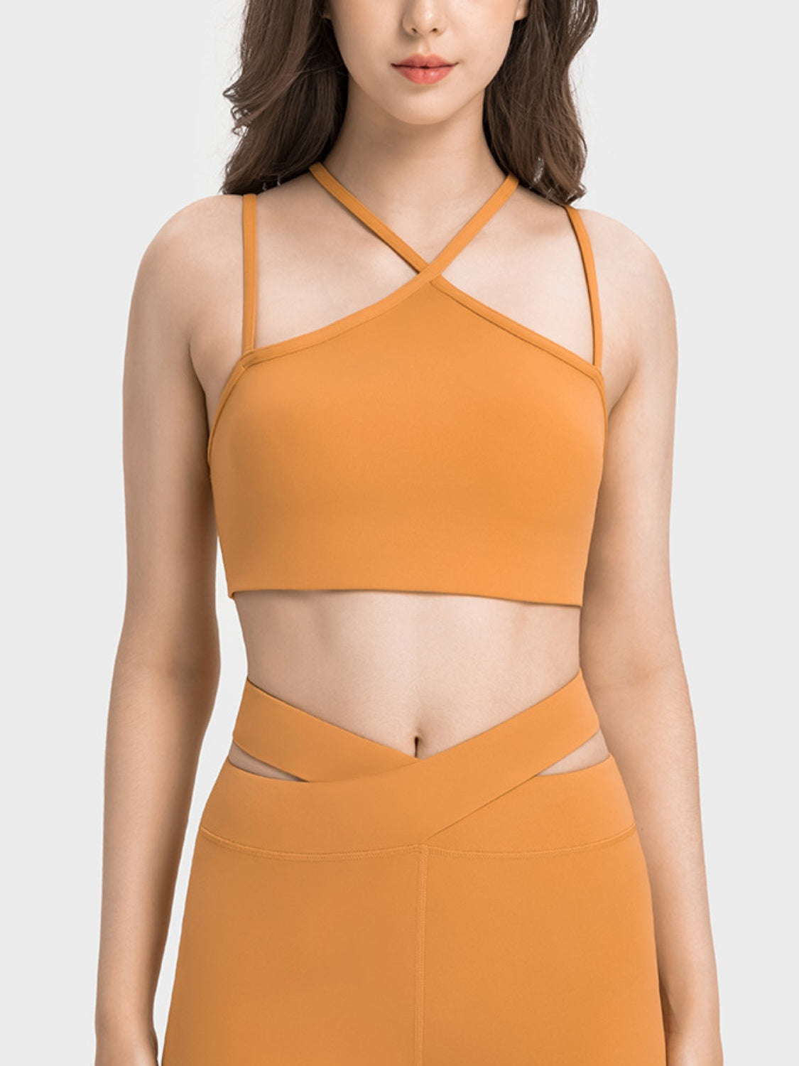 Double-Strap Cropped Sports Cami