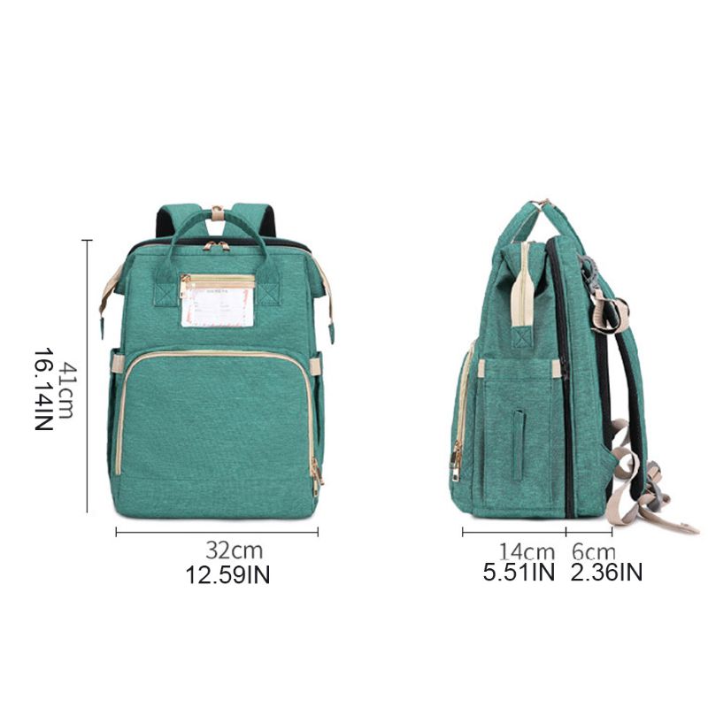 Portable Large Capacity Folding Crib Diaper Backpack Stroller Bag