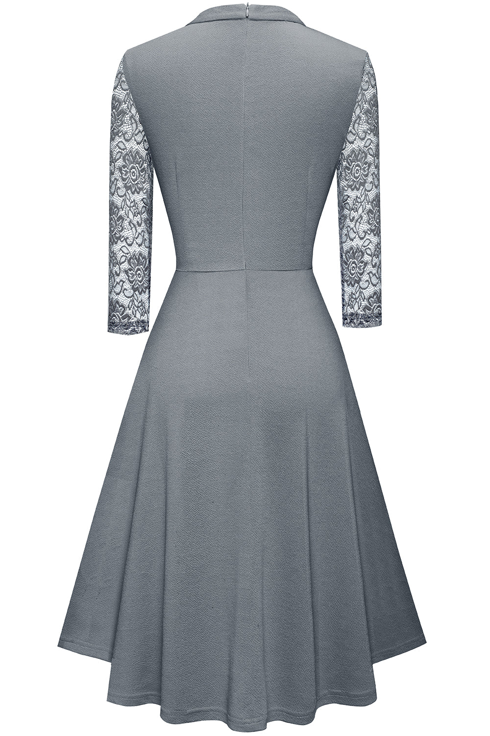 Women’s Round Neck Three-Quater Sleeve Cutout Dress