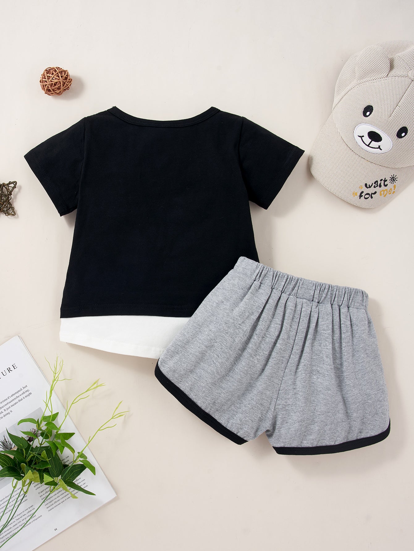 Children’s Boys Girls Round Neck Short Sleeve T-Shirt and Shorts Set